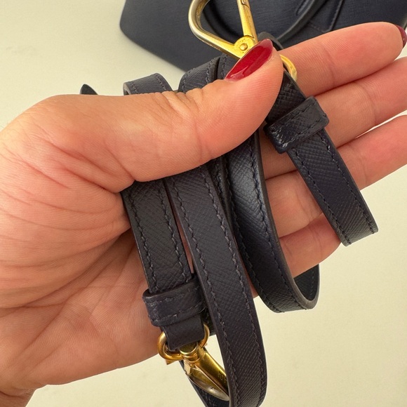 Prada Purple Saffiano Lux Leather Small Promenade Crossbody Bag - Picture 15 of 16